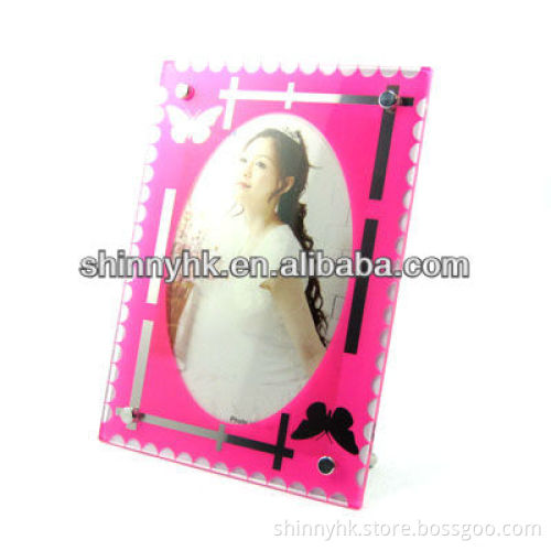 Acrylic team photo frames with metal stand SI-20120652